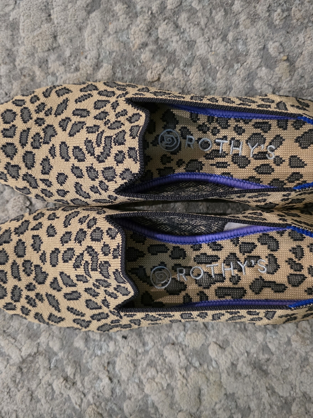 Rothy's Women's Leopard Print Slip-On Flats in Tan and Black Size 8